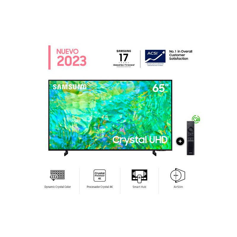 Televisor Samsung Smart TV 65 Crystal UHD 4K UN65CU8000G