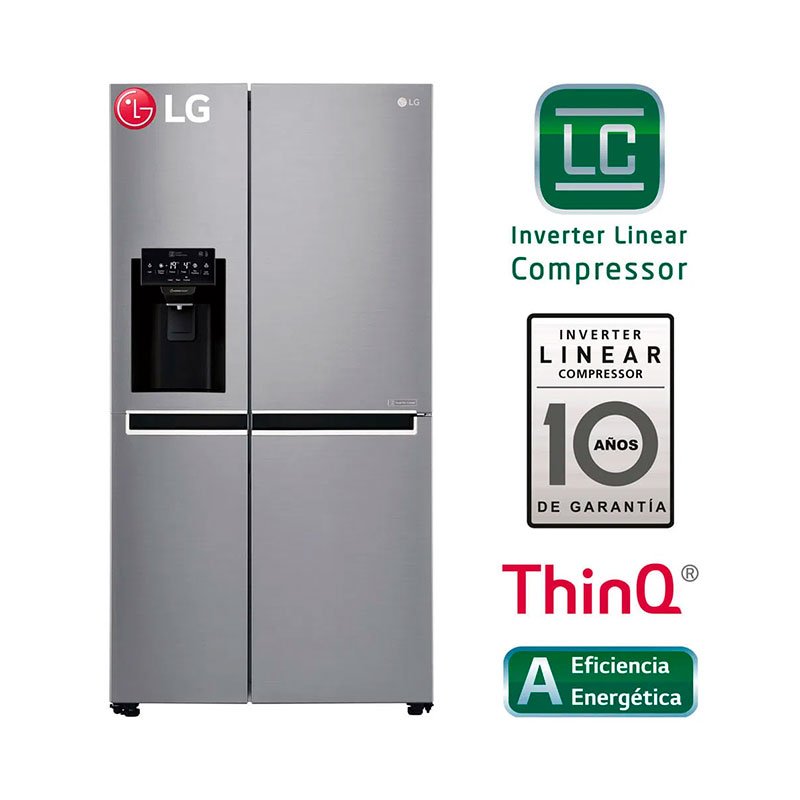 REFRIGERADORA LG SIDE BY SIDE GS65SPPN 601L