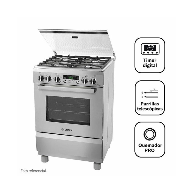 COCINA A GAS BOSCH AUTOMÁTICA 4 QUEMADORES PRO-465