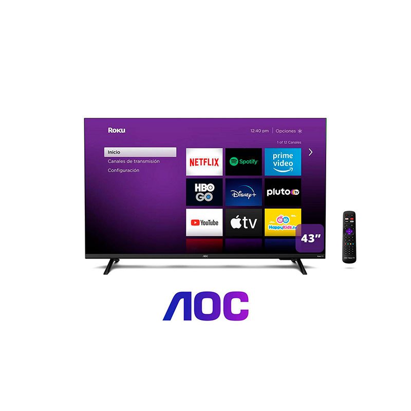 Televisor AOC LED 43" Smart TV 43S5135 FHD Roku