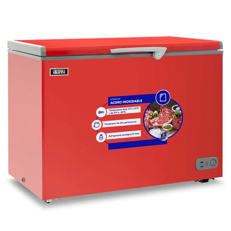 Congelador con tina de Acero Inoxidable de 340 litros Ilumi TFI-3400RE