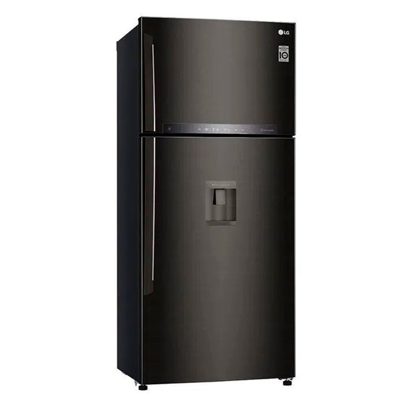 Refrigeradora LG Top Freezer GT51SGD 509L Negro Acero