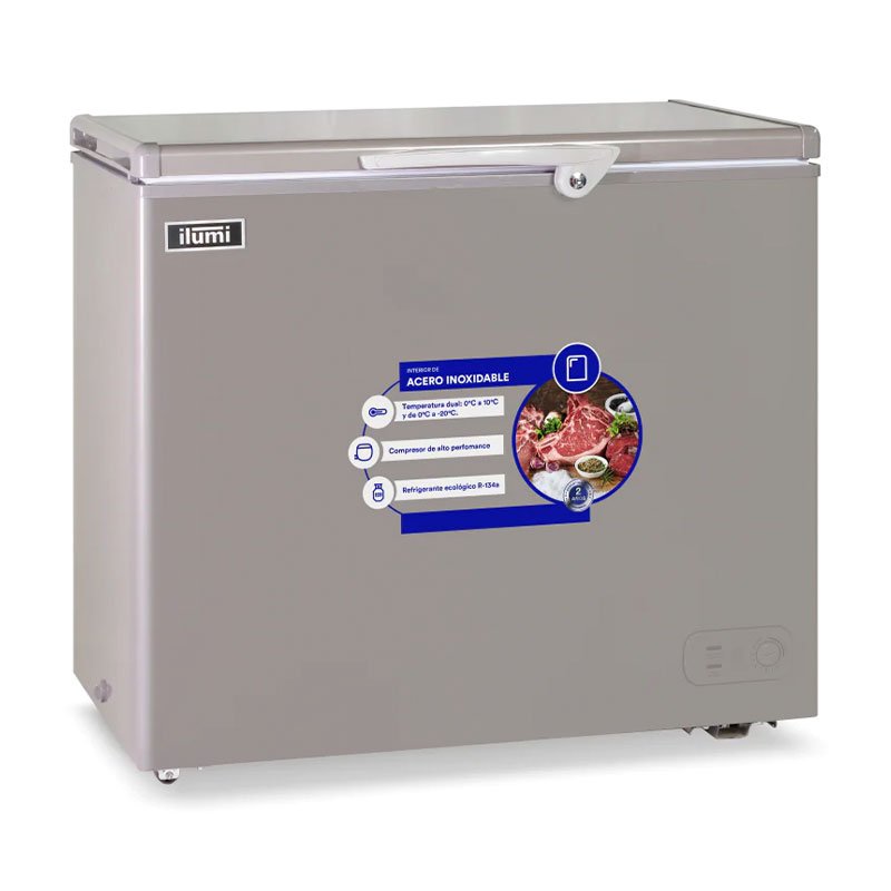 Congelador con tina de Acero Inoxidable de 240 litros Ilumi TFI-2400DG