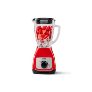 Licuadora Oster con vaso de vidrio y control de perilla BLSTKAGRRD