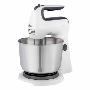 Batidora de mano y pedestal Oster blanca con acción giratoria única FPSTHS3612