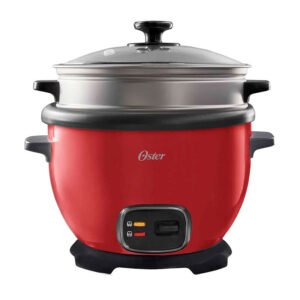 Arrocera multiusos Oster roja con función de mantener caliente CKSTRC5731R